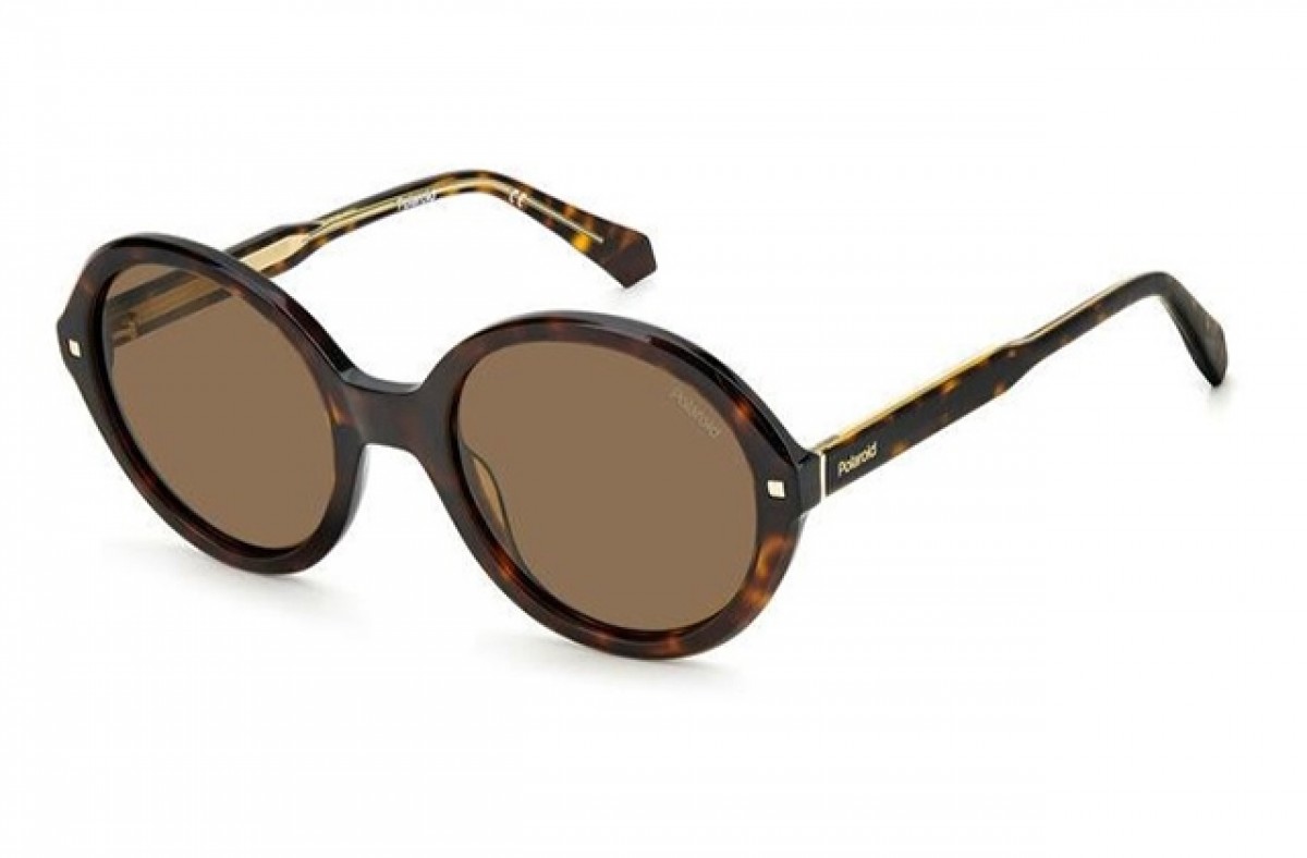 Polaroid Pld 4114/s/x 086/SP HAVANA, 120,00 €, Occhiali Polaroid Marrone a forma Rotondo