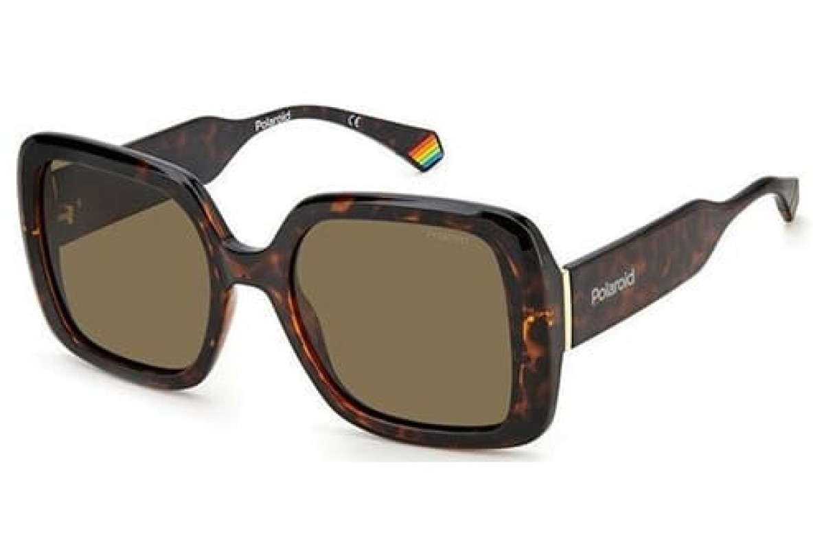 Polaroid Pld 6168/s 086/SP HAVANA, 90,00 €, Occhiali Polaroid Marrone a forma Squadrato