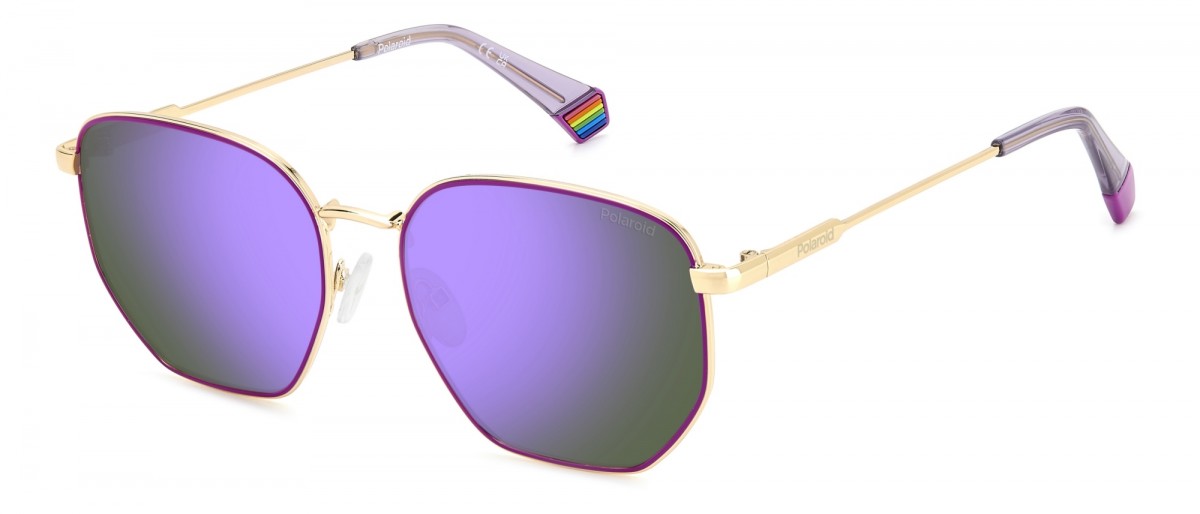 Polaroid Pld 6214/s/x S9E/MF GOLD VIOLET, 100,00 €, Occhiali Polaroid Rosa a forma Squadrato