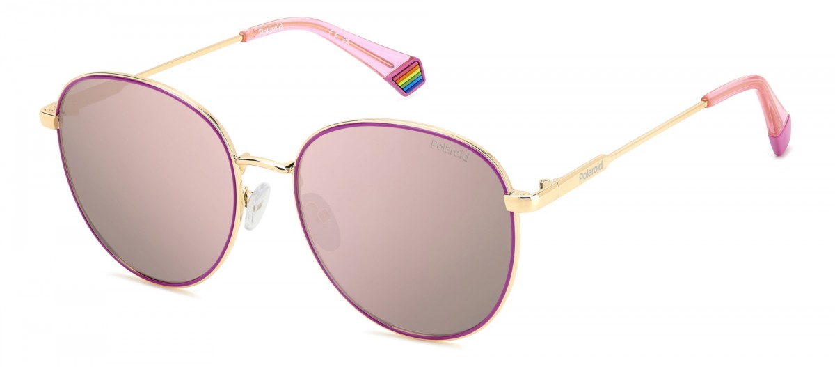 Polaroid Pld 6215/s/x EYR/JQ GOLD PINK, 100,00 €, Occhiali Polaroid Oro a forma Rotondo
