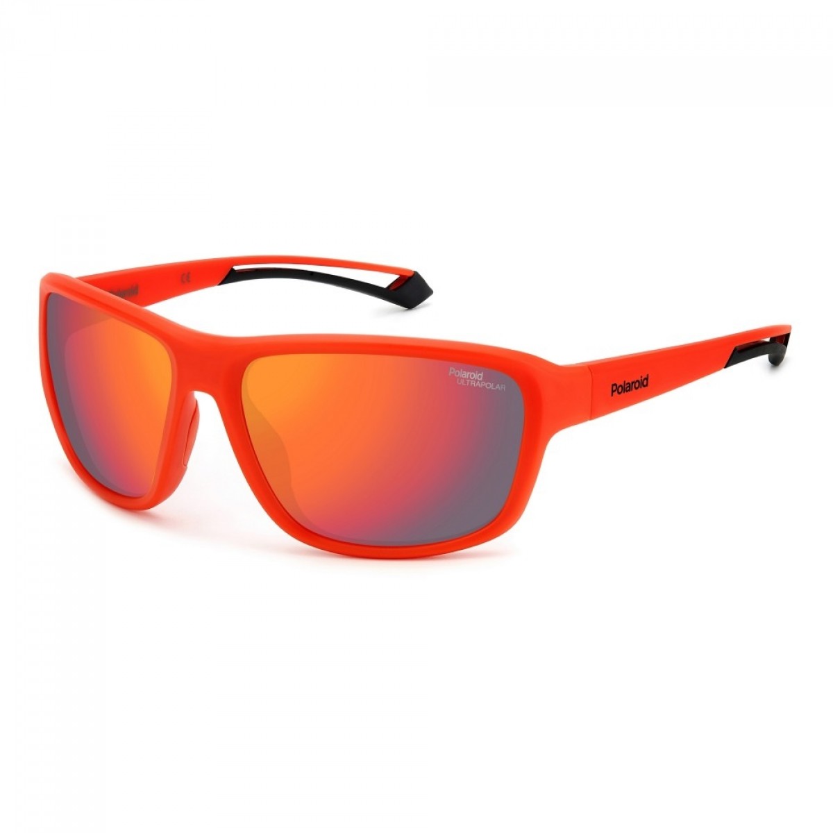 Polarois Sport Pld 7049/s 0Z3/BG MATTE RED, 105,00 €, Occhiali Polaroid Arancio a forma Mascherina