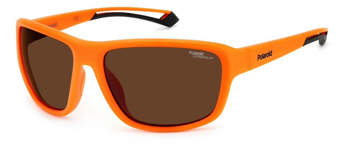 Polaroid Sport Pld 7049/s 2M5/47 MATT ORANGE, 100,00 €, Occhiali Polaroid Arancio a forma Mascherina
