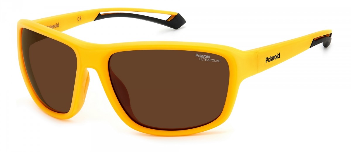 Polaroid Sport Pld 7049/s 2V7/47 MATT YELLOW, 100,00 €, Occhiali Polaroid Giallo a forma Mascherina