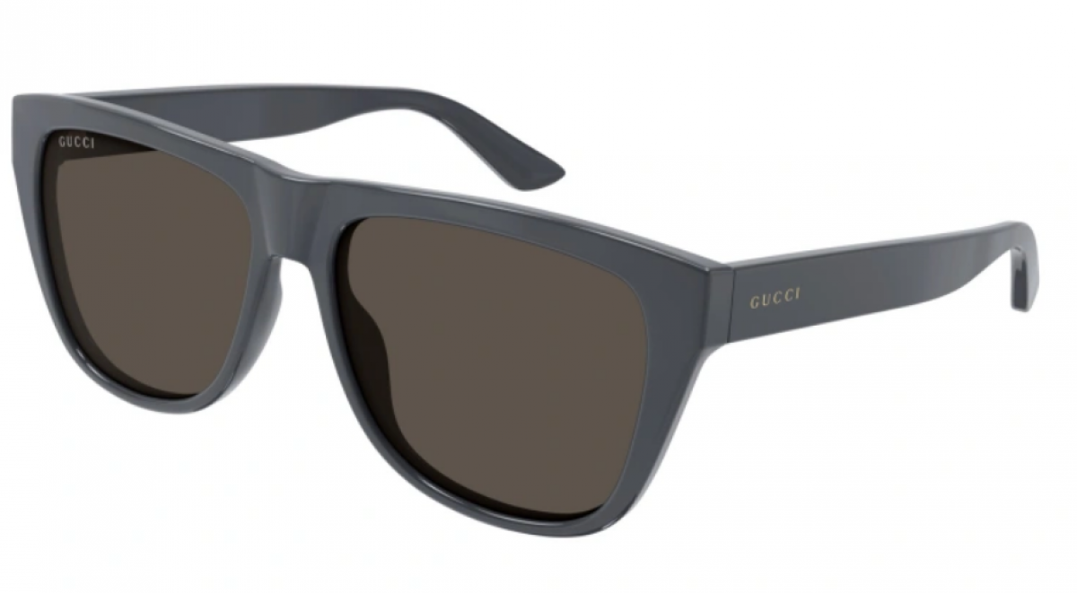 Gucci GG1345S 006 grey grey brown, 245,00 €, Occhiali Gucci Grigio a forma Mascherina