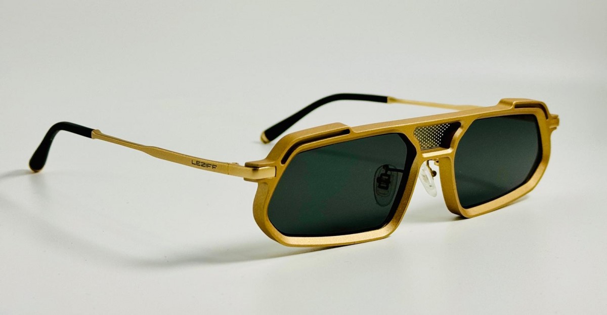 Leziff California NeroOro, 100,00 €, Occhiali Oro a forma Rettangolare