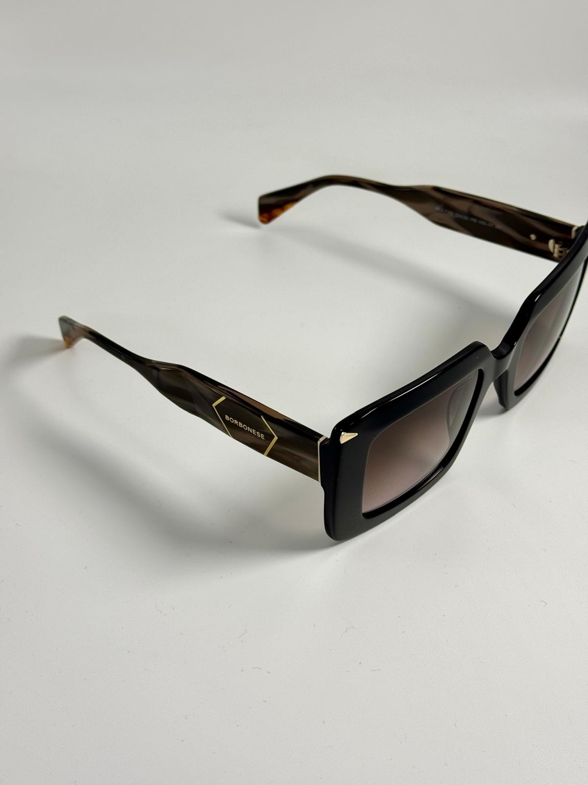 Borbonese BES.7166.01, 245,00 €, Occhiali Nero a forma Rettangolare